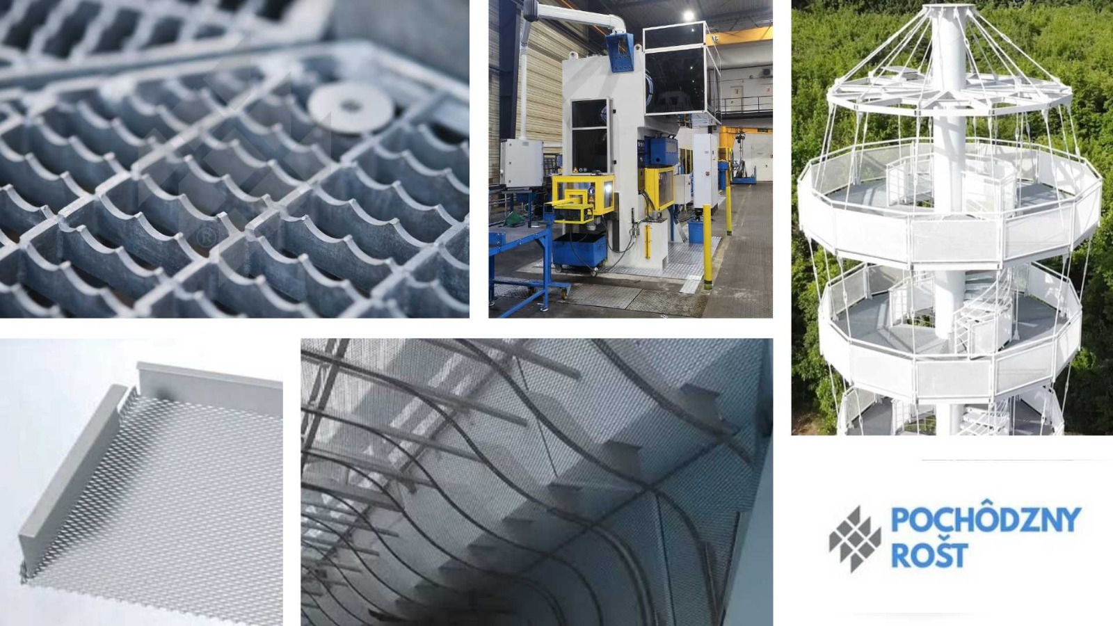 Priemyselné a servisné schody Pochozový rošt